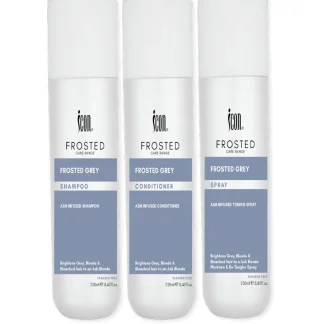 ICON Frosted Grey Shampoo Conditioner Spray Combo